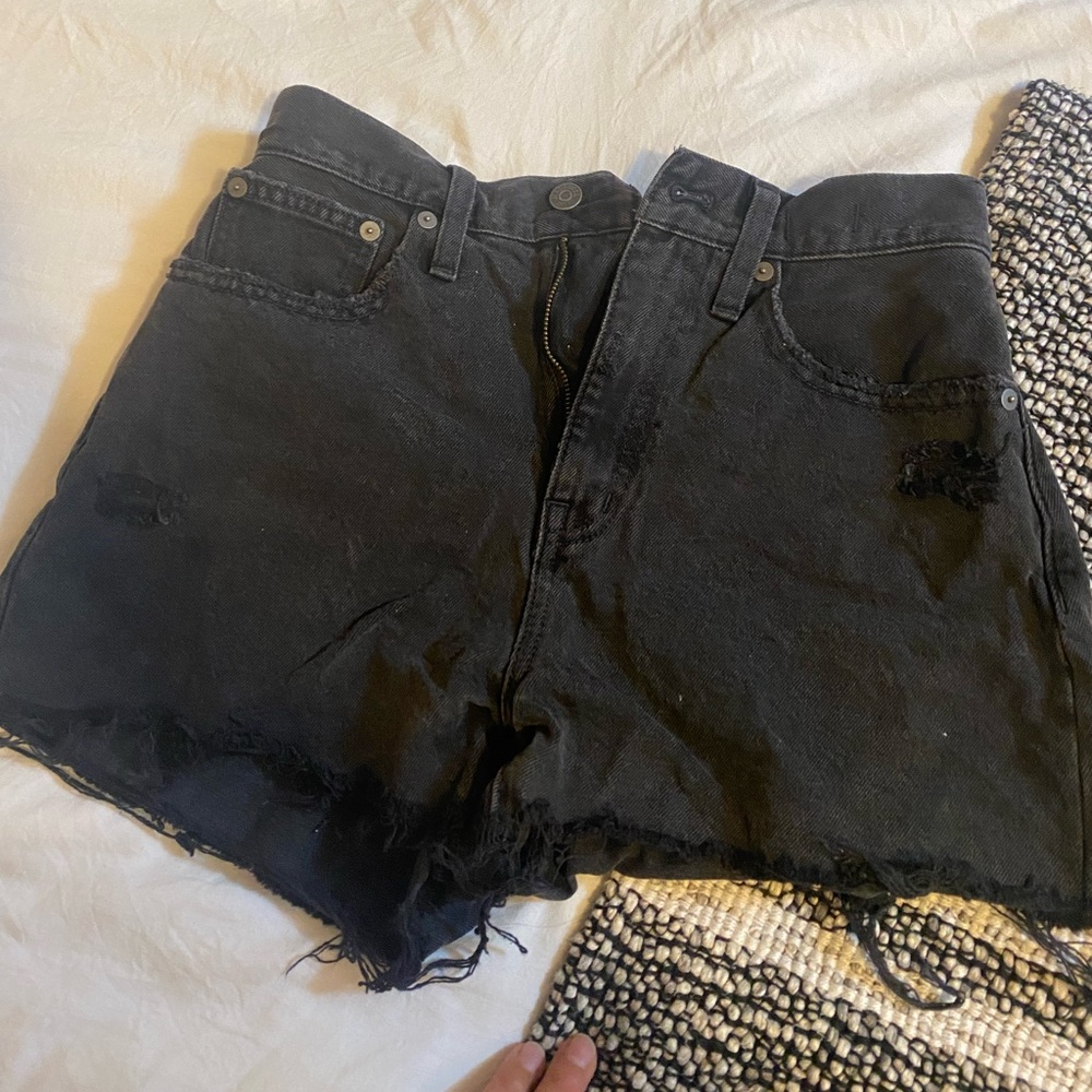 Madewell Black Jean Shorts